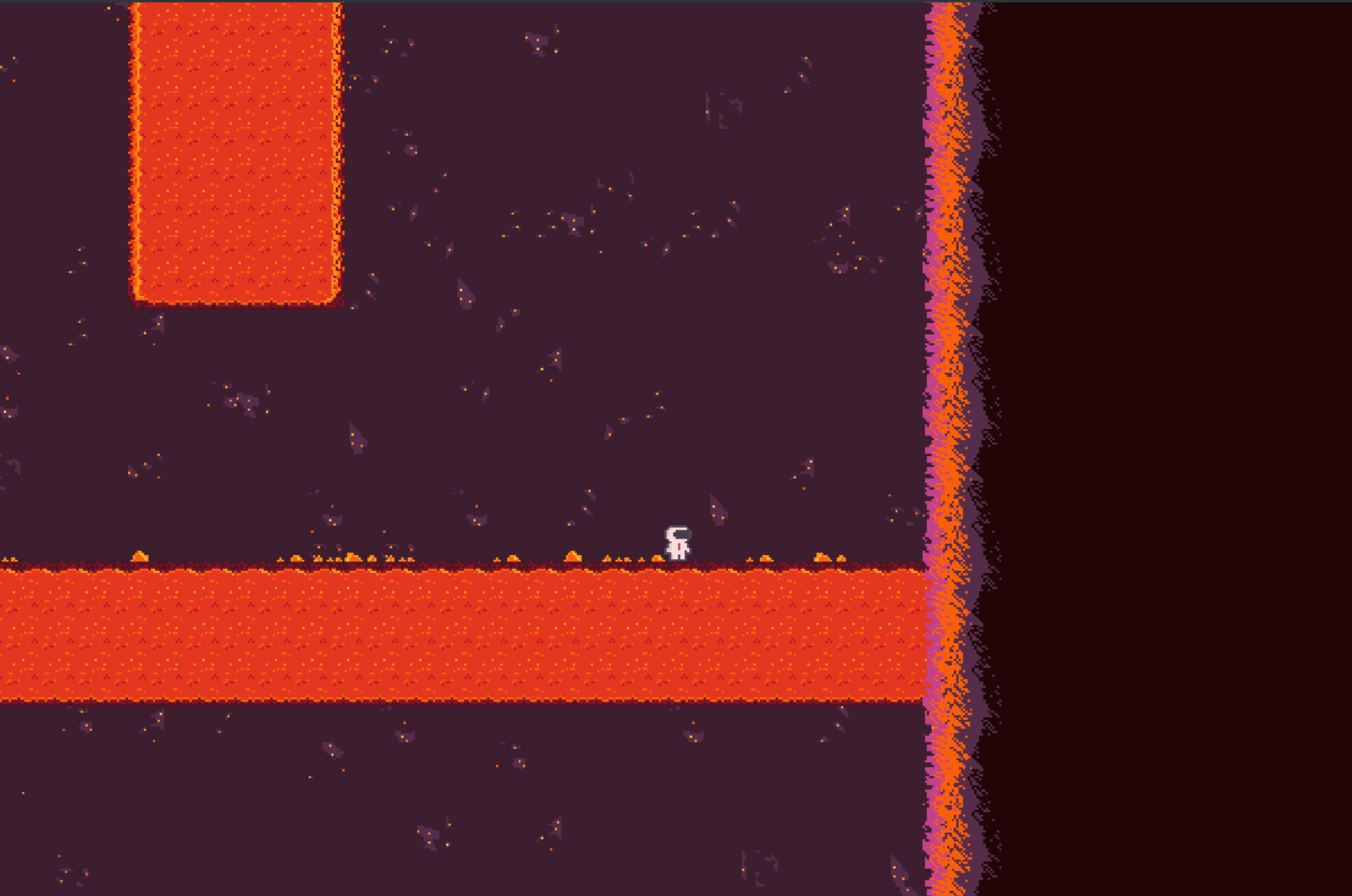 in front of the event horizon