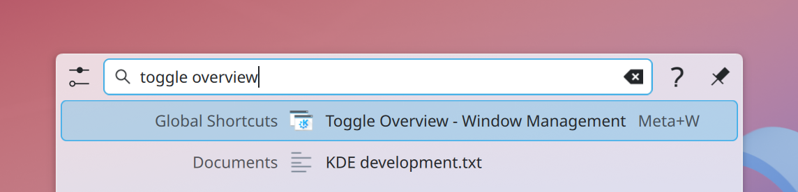 Image 3: Global shortcuts/actions in KRunner