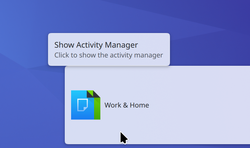 Image 3: Show Activity Manager widget at a reasonable size on a 150px thick bottom panel