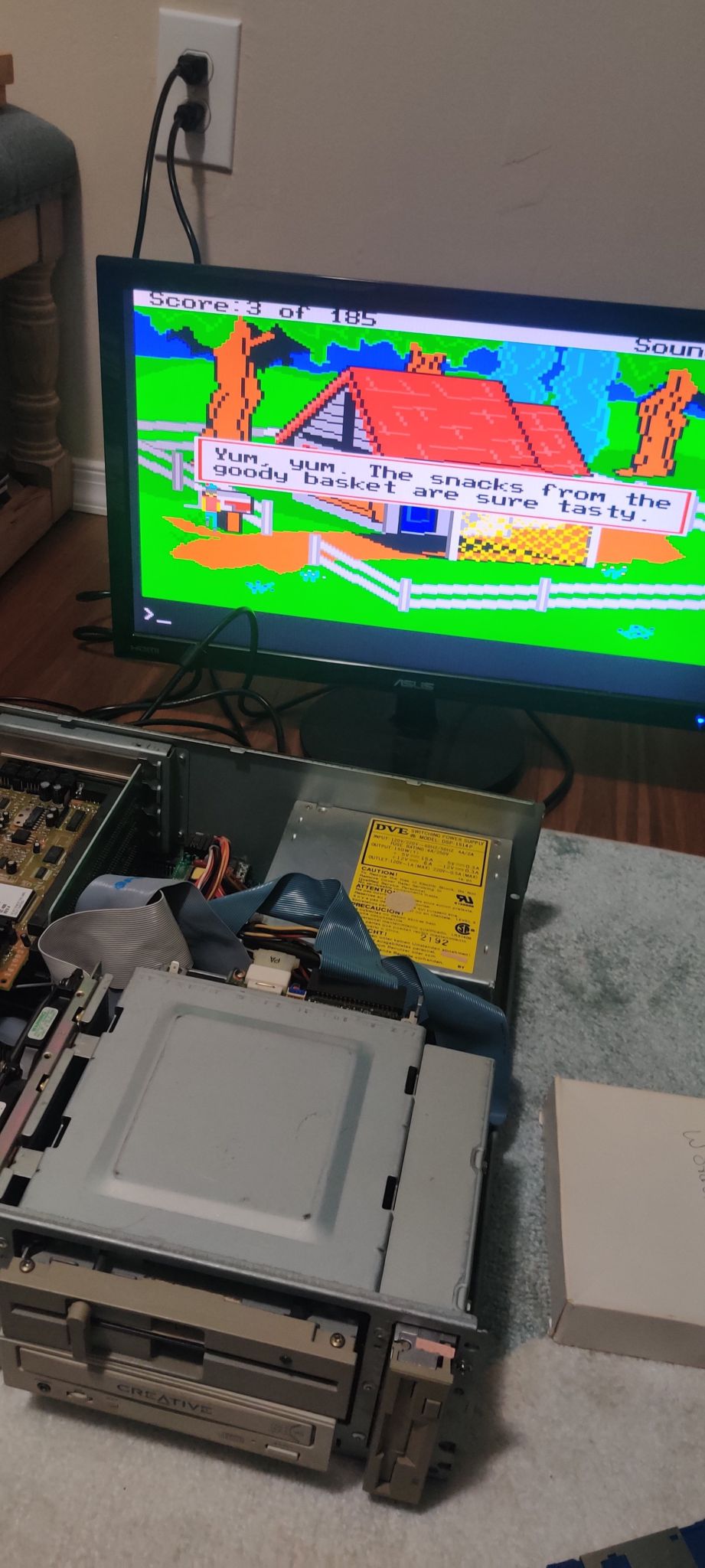 Image of the computer running kings quest