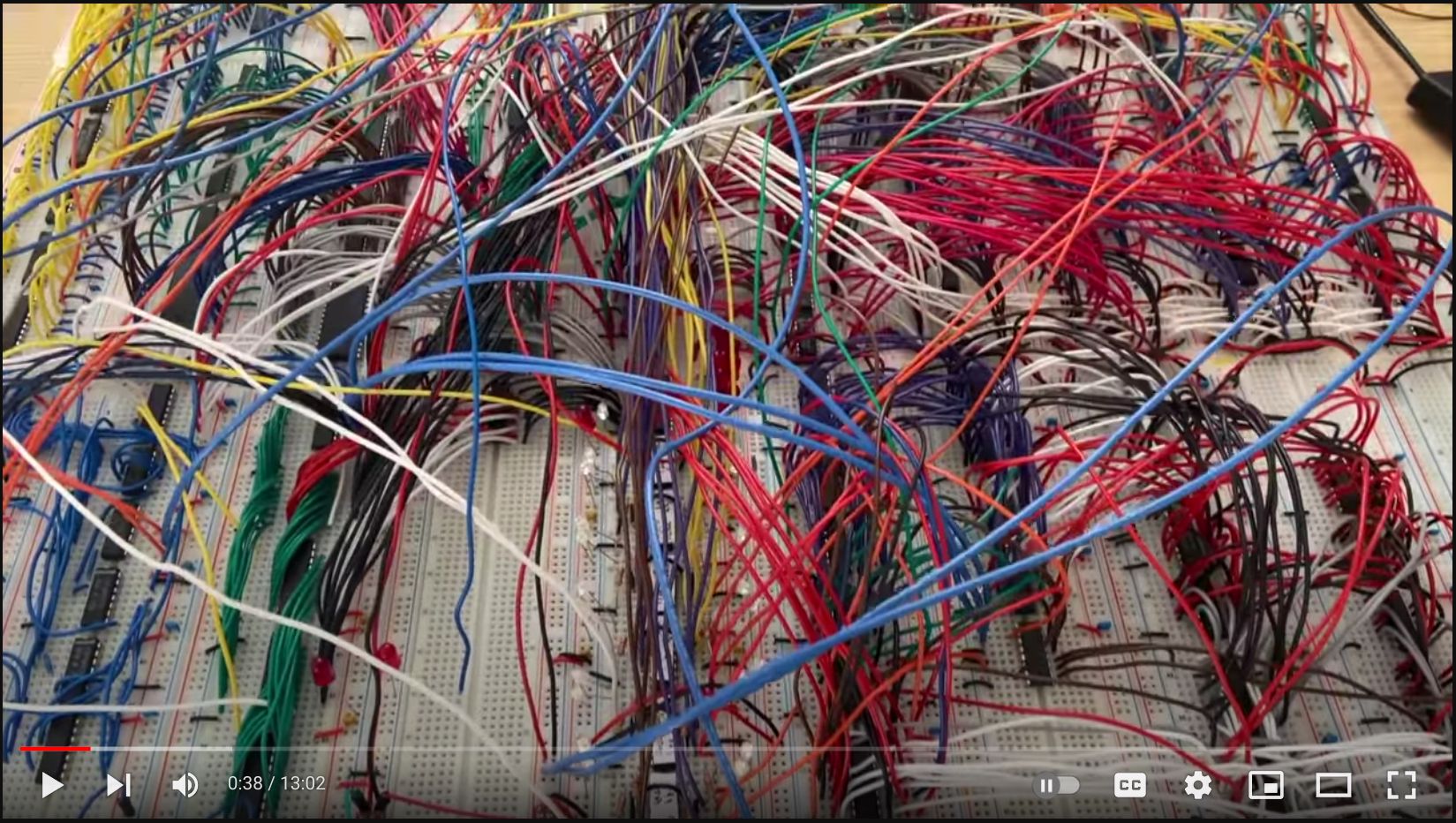 lots and lots of wires on a breadboard