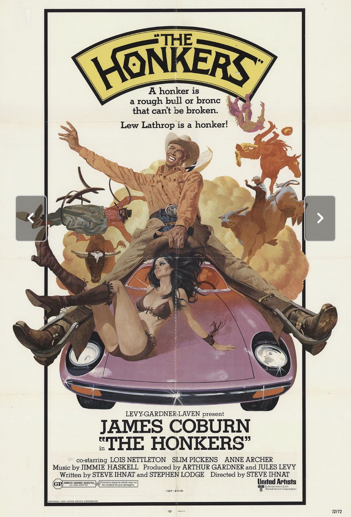 Movie poster featuring cowboy and bikini girl