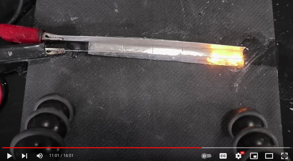 A tiny railgun... starting to melt.